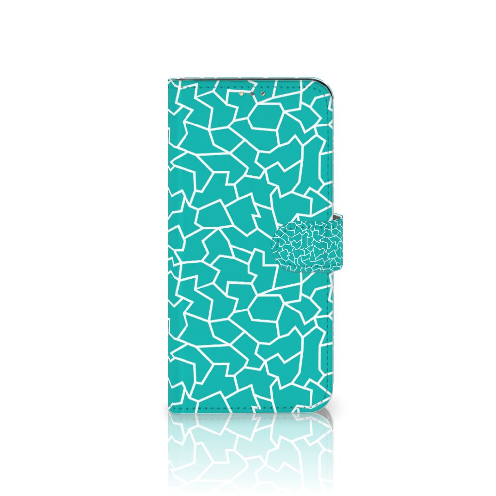 OPPO A15 Hoesje Cracks Blue