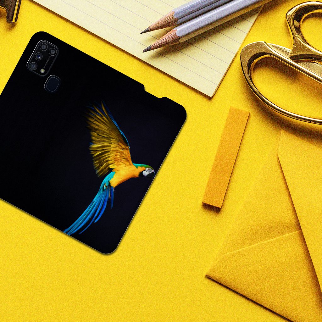 Samsung Galaxy M31 Hoesje maken Papegaai - B2C Telecom