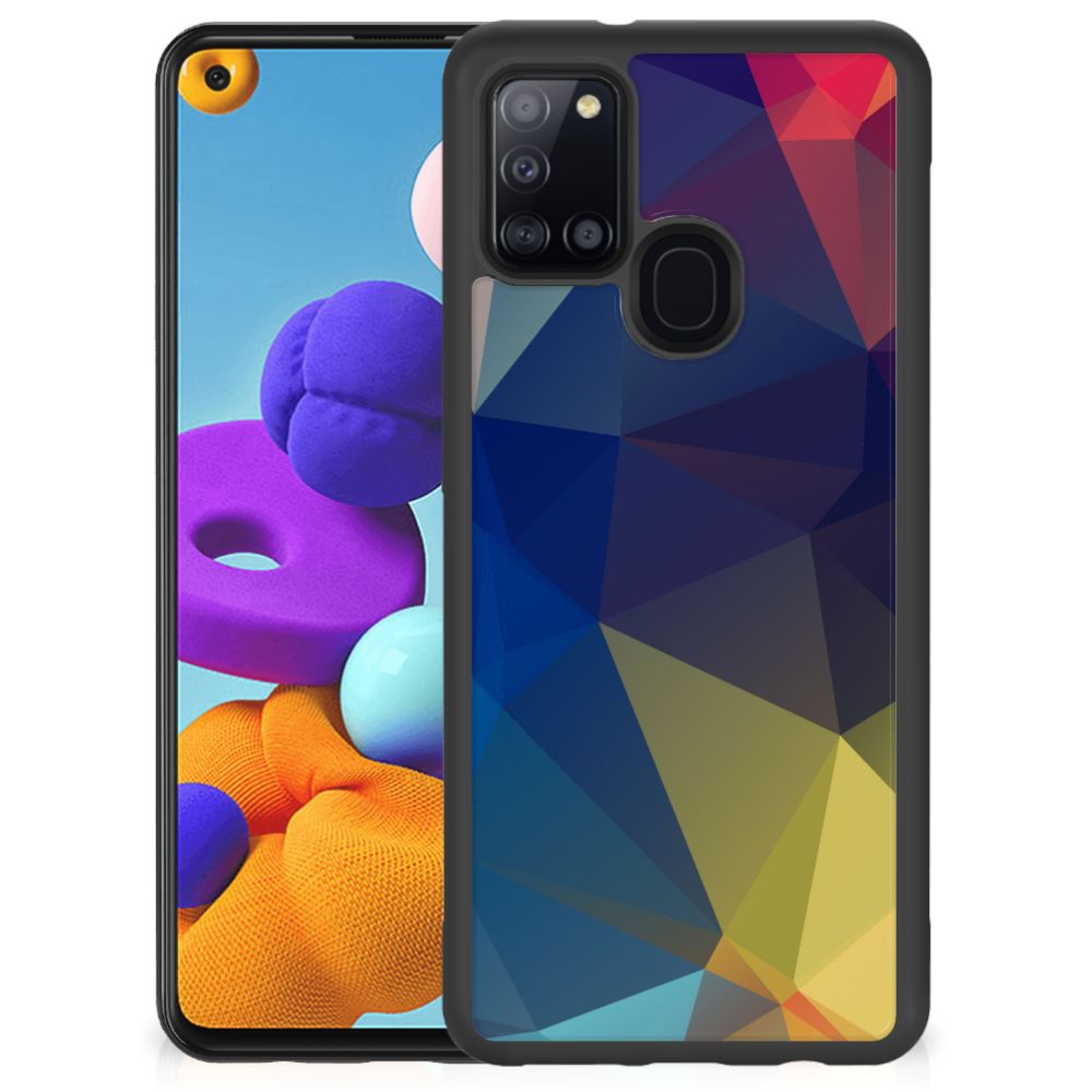 Samsung Galaxy A21s Grip Case Polygon Dark