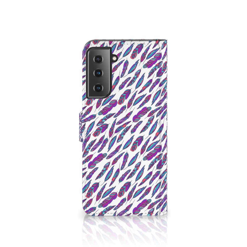 Samsung Galaxy S21 Plus Telefoon Hoesje Feathers Color