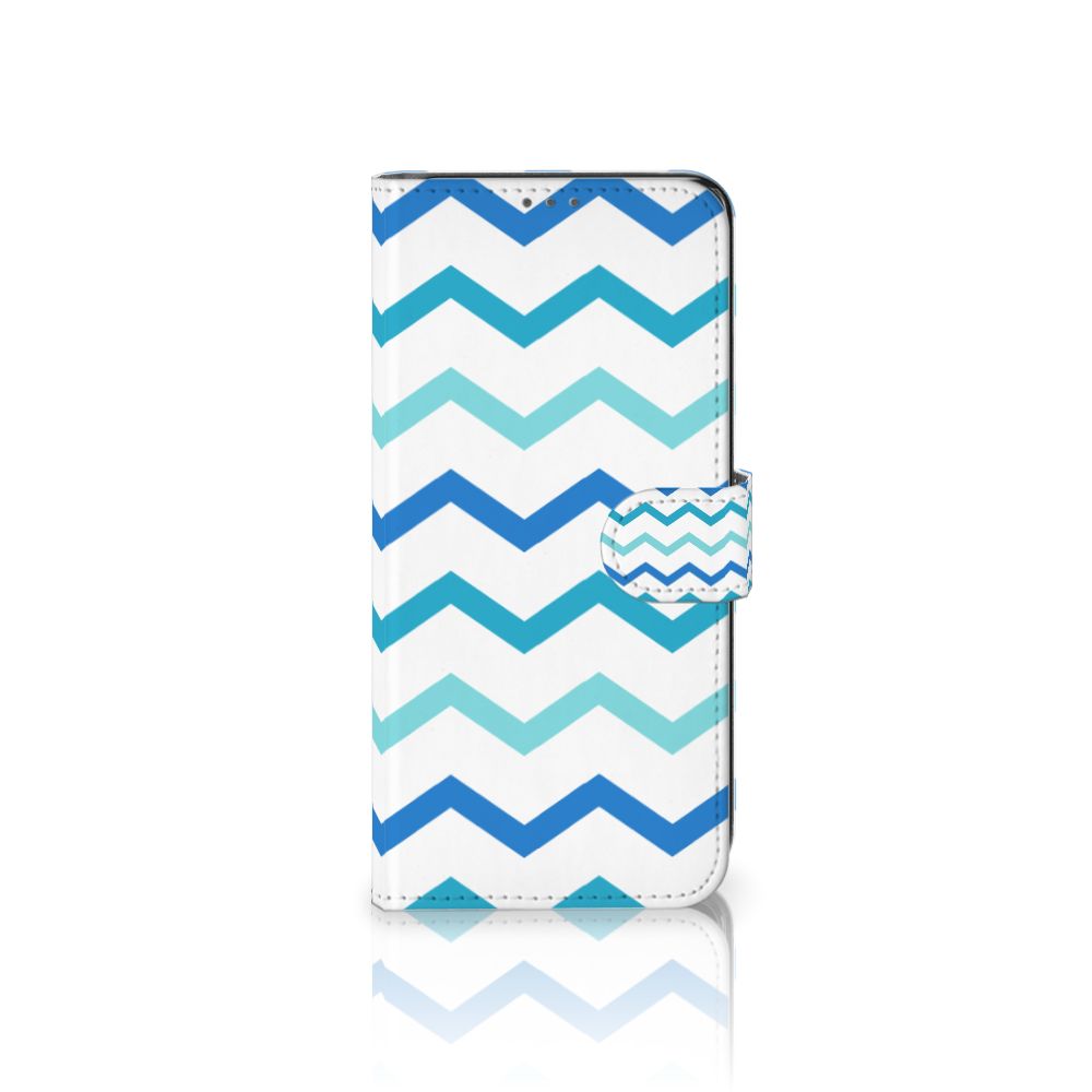 Samsung Galaxy A32 5G Telefoon Hoesje Zigzag Blauw
