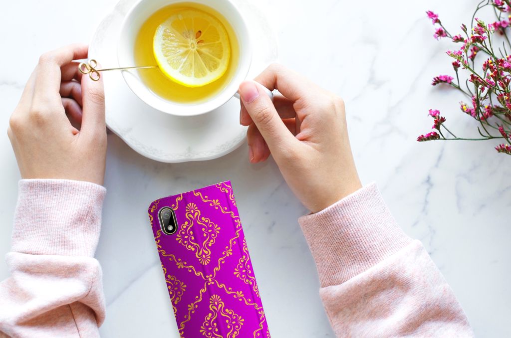 Telefoon Hoesje Huawei Y5 (2019) Barok Roze - B2C Telecom