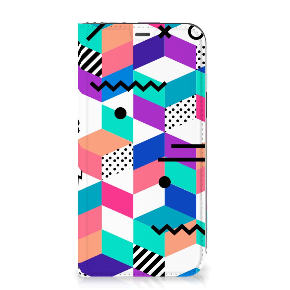 iPhone 12 Pro Max Stand Case Blokken Kleurrijk - B2C Telecom