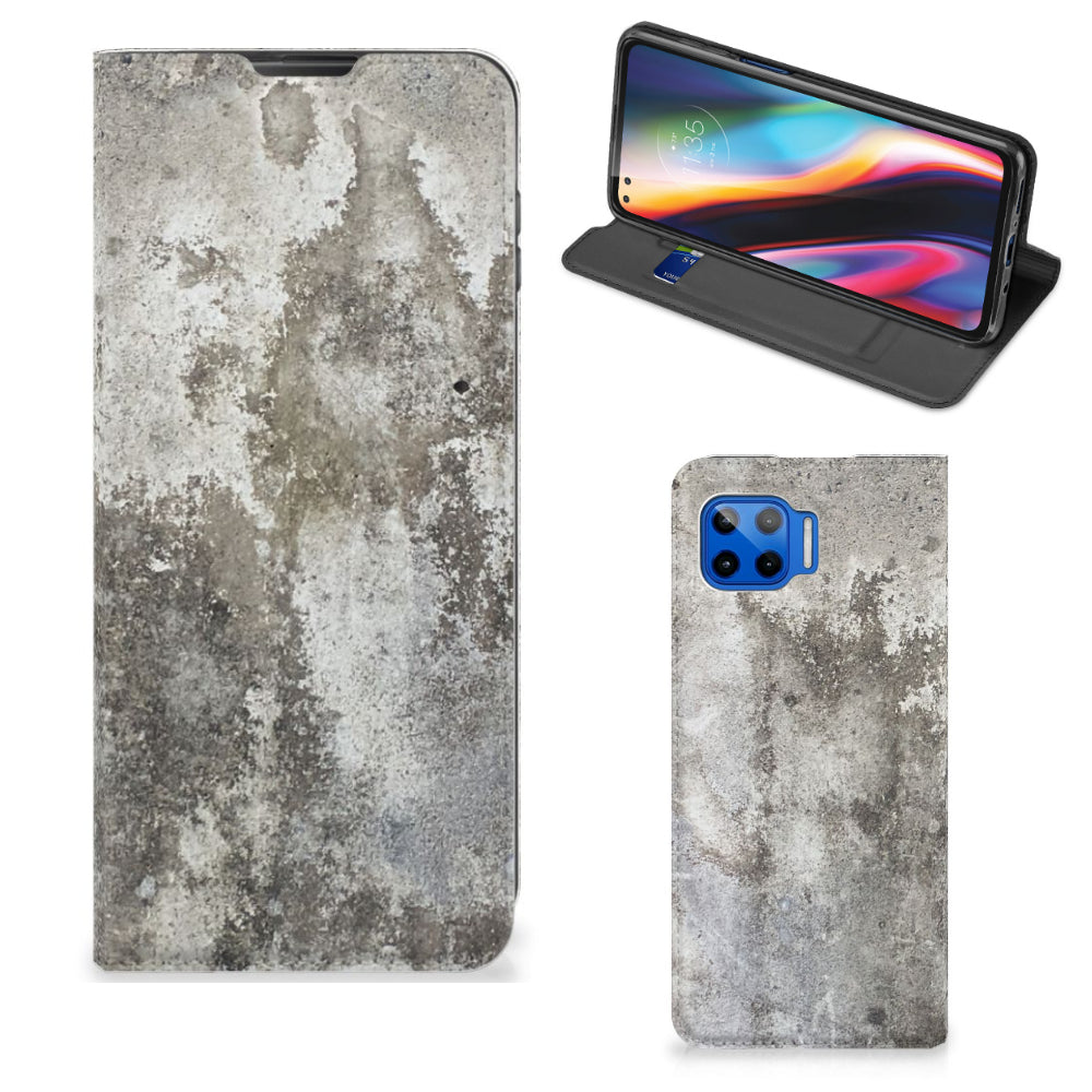 Motorola Moto G 5G Plus Standcase Beton Print