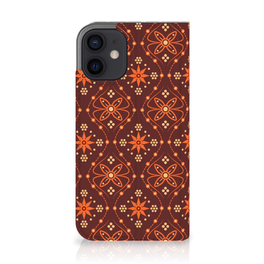 iPhone 12 Mini Hoesje met Magneet Batik Brown - B2C Telecom