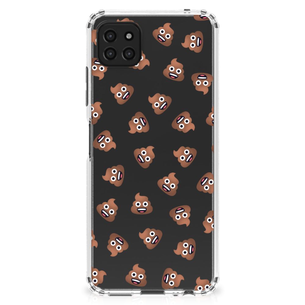 Doorzichtige Silicone Hoesje voor Samsung Galaxy A22 5G Poep Emojis B2C Telecom