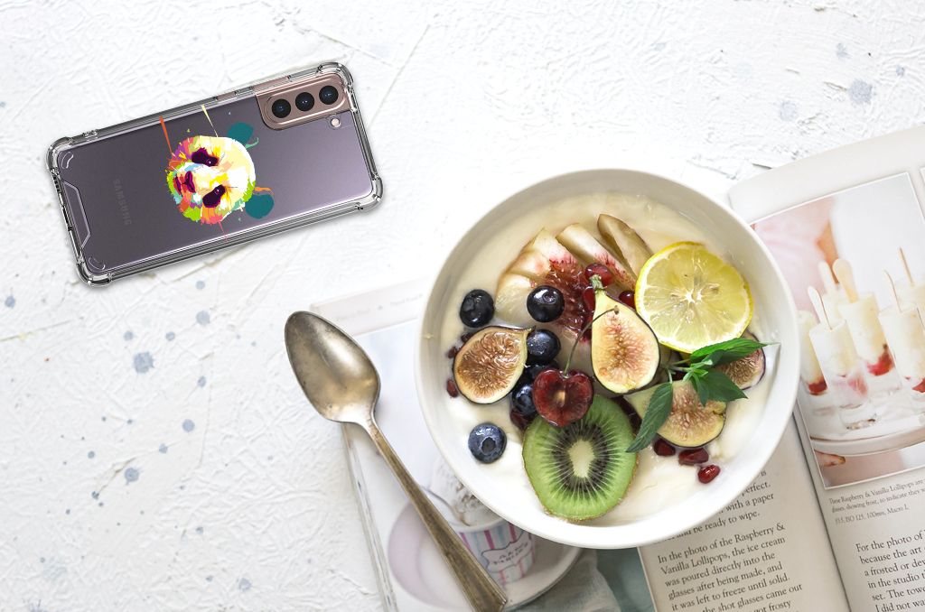 Samsung Galaxy S21 Plus Stevig Bumper Hoesje Panda Color B2C Telecom