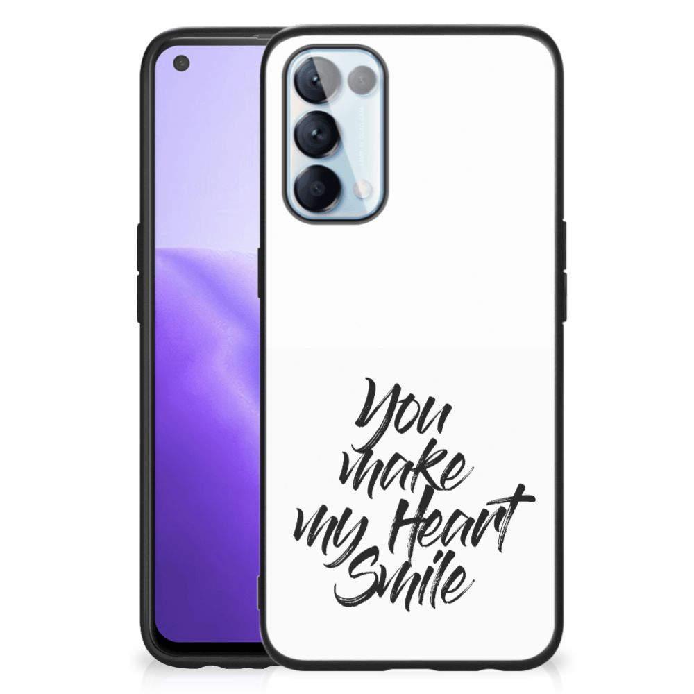 OPPO Reno5 5G | Find X3 Lite Telefoon Hoesje met tekst Heart Smile