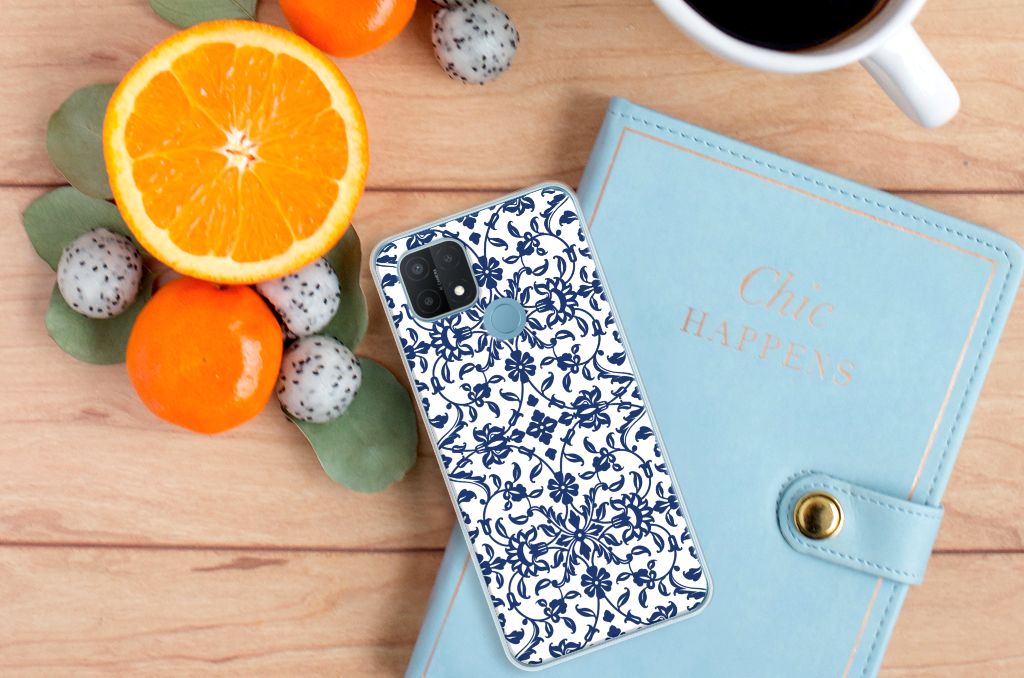 OPPO A15 TPU Case Flower Blue B2C Telecom