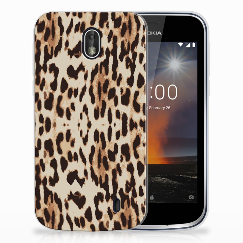 Nokia 1 TPU Hoesje Leopard