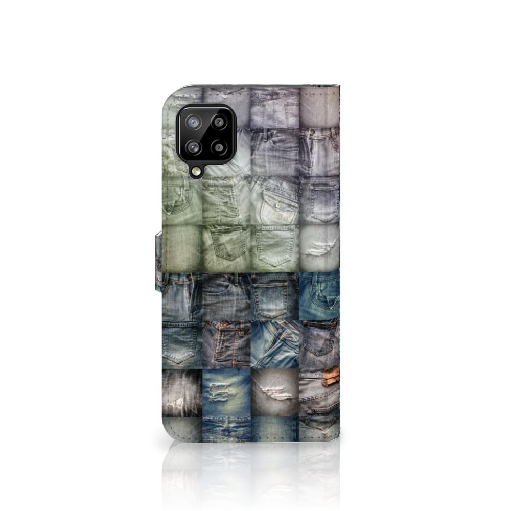 Wallet Case met Pasjes Samsung Galaxy A12 Spijkerbroeken