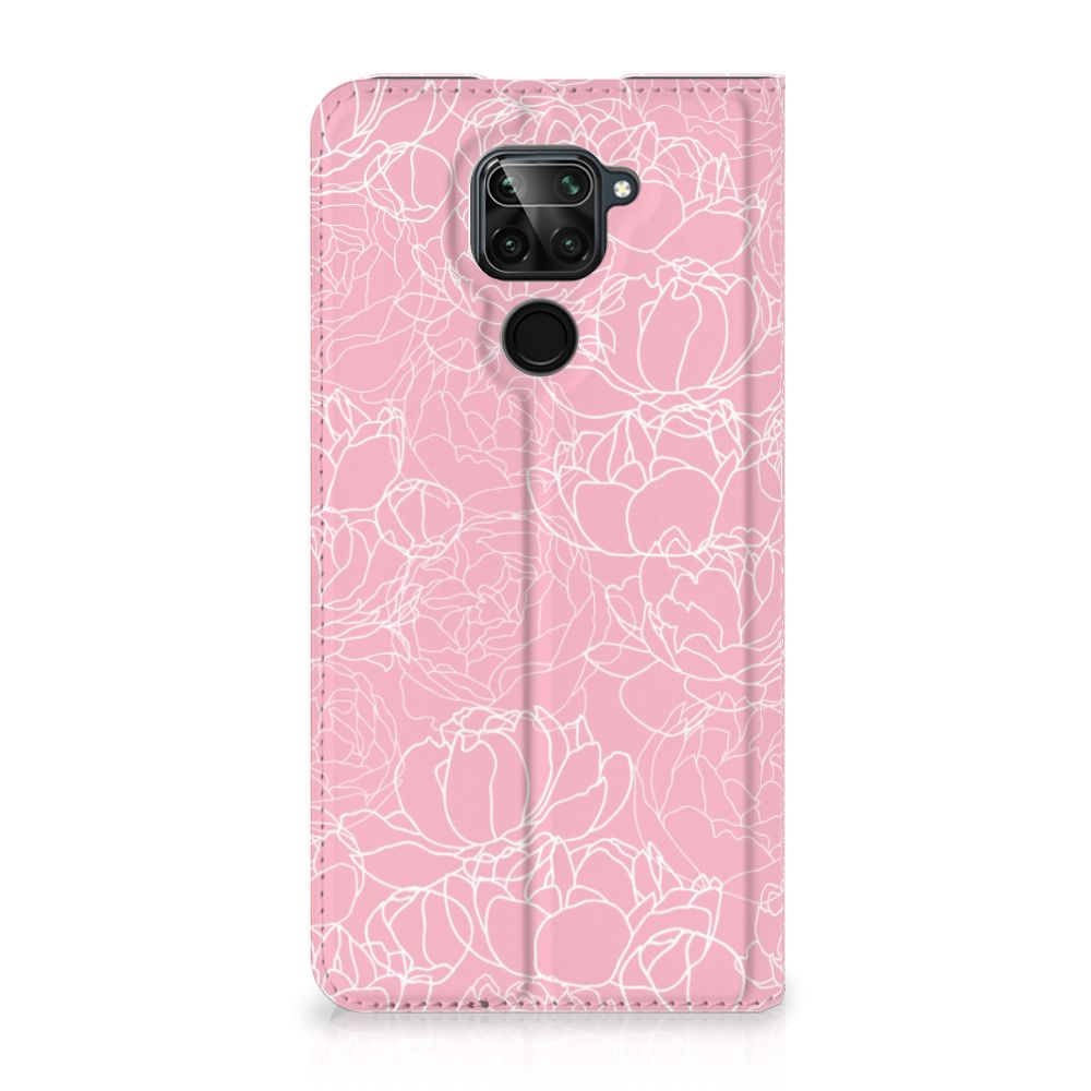 Xiaomi Redmi Note 9 Smart Cover White Flowers - B2C Telecom