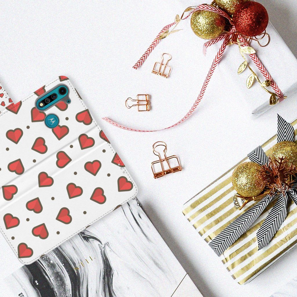Motorola G8 Power Lite Telefoon Hoesje Hearts