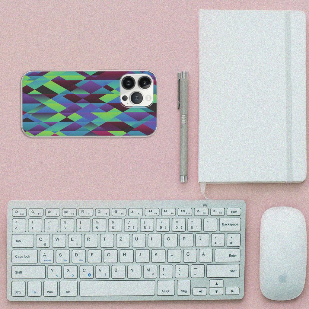 iPhone 13 Pro Max TPU Hoesje Abstract Green Blue B2C Telecom
