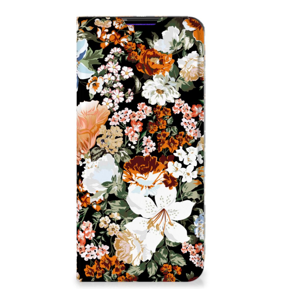 Smart Cover voor Samsung Galaxy A03s Dark Flowers - B2C Telecom