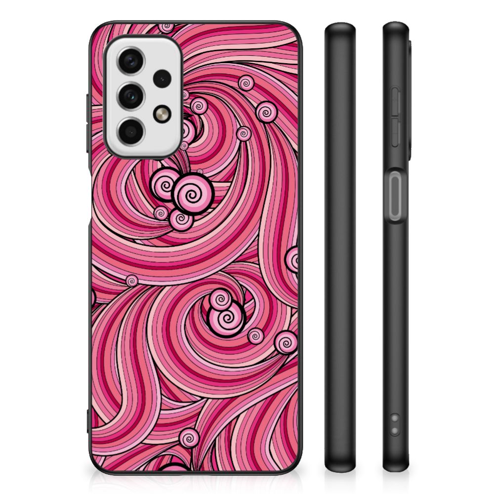 Samsung Galaxy A23 Leuk Telefoonhoesje Swirl Pink B2C Telecom