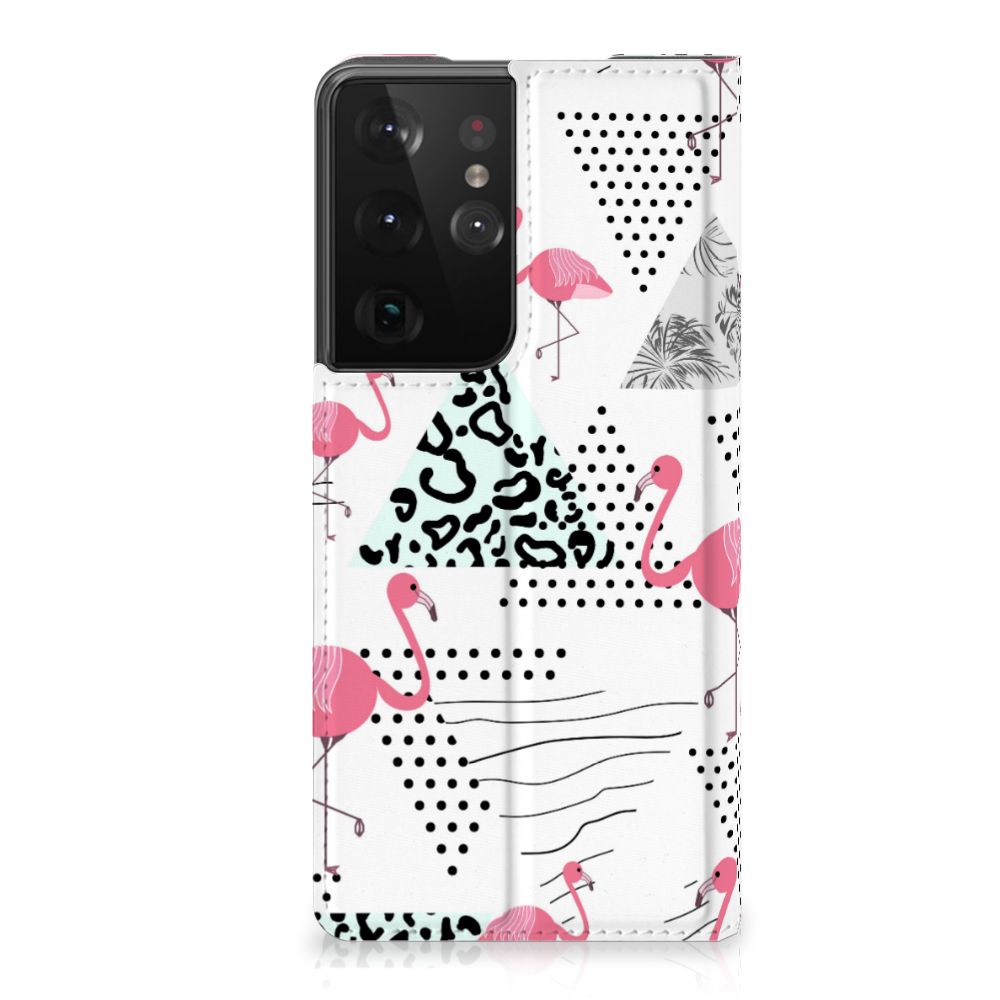 Samsung Galaxy S21 Ultra Hoesje maken Flamingo Triangle - B2C Telecom