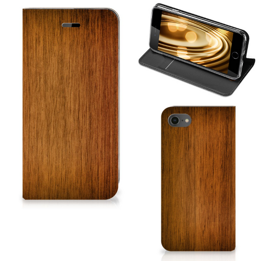 iPhone 7 | 8 | SE (2020) | SE (2022) Book Wallet Case Donker Hout