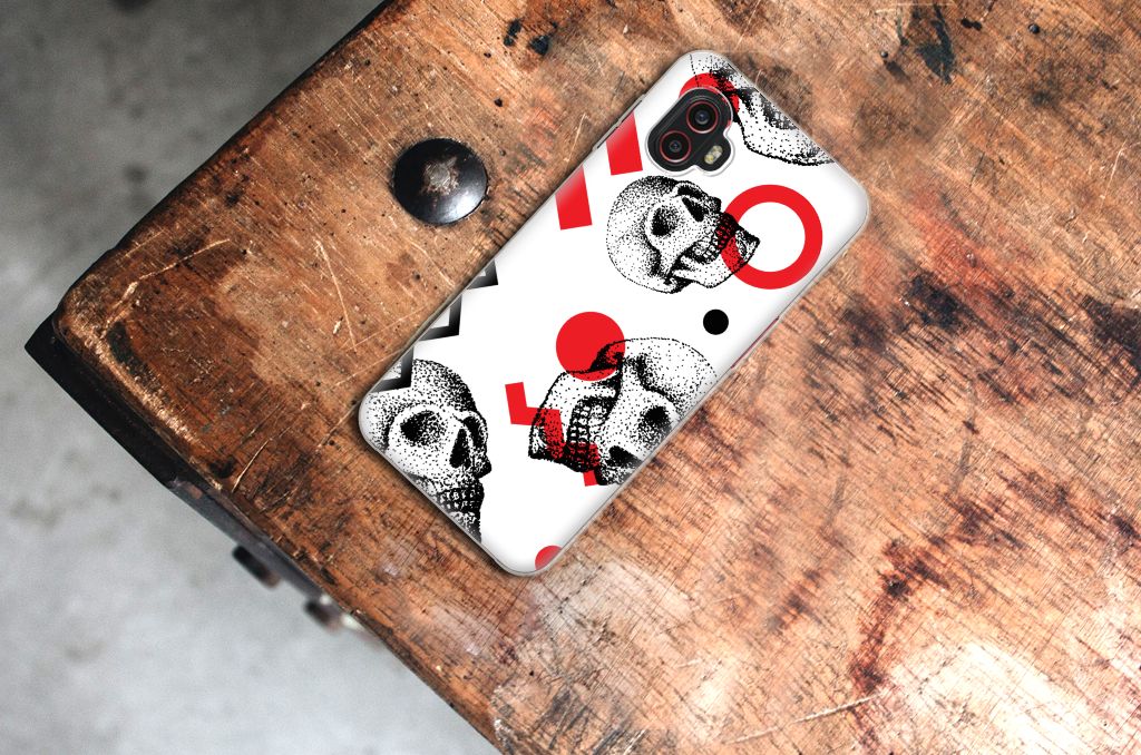 Silicone Back Case Samsung Galaxy Xcover 6 Pro Skull Red B2C Telecom