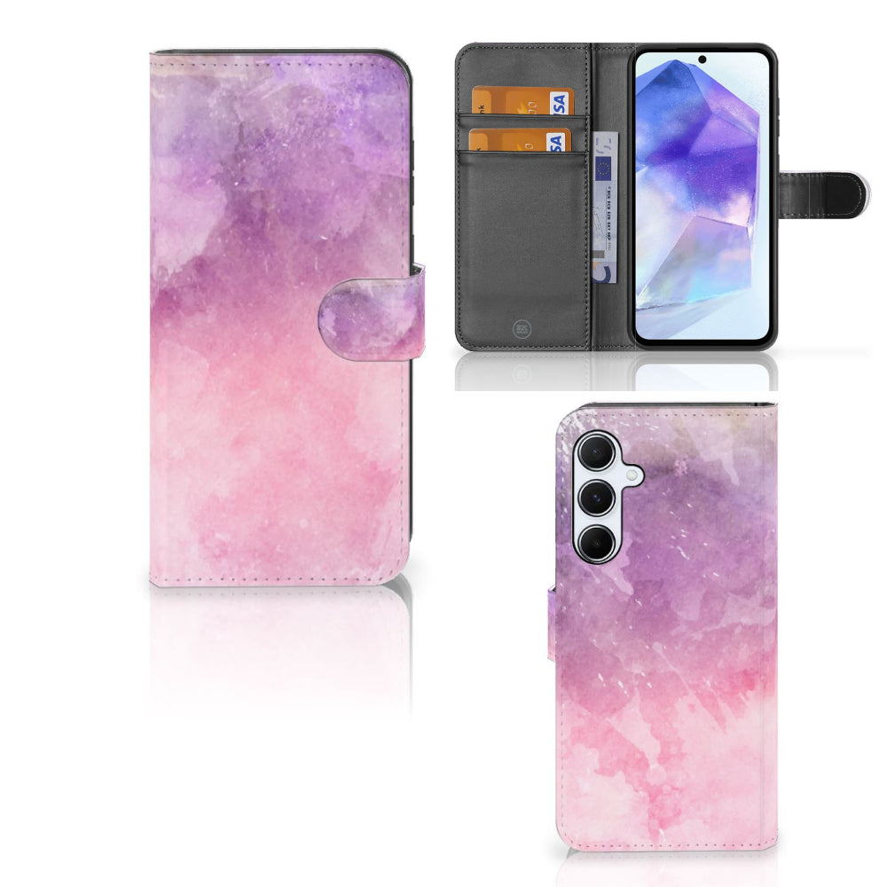 Hoesje Samsung Galaxy A55 Pink Purple Paint