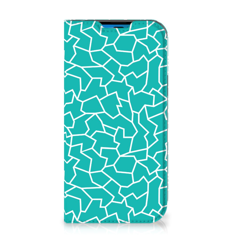 iPhone 14 Pro Bookcase Cracks Blue