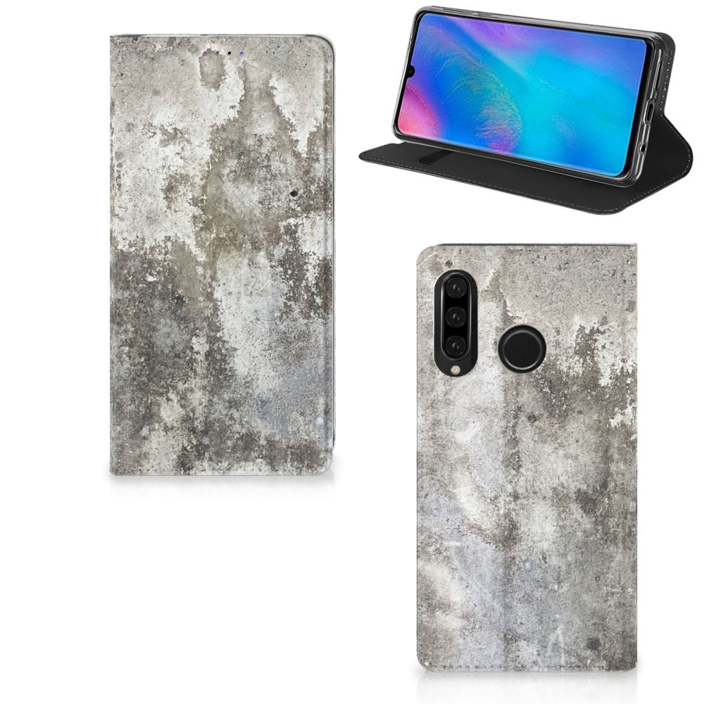 Huawei P30 Lite New Edition Standcase Beton Print