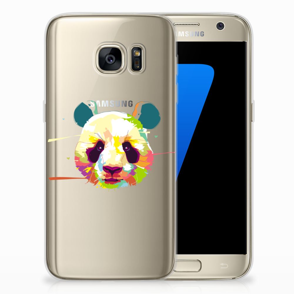 Samsung Galaxy S7 Telefoonhoesje met Naam Panda Color