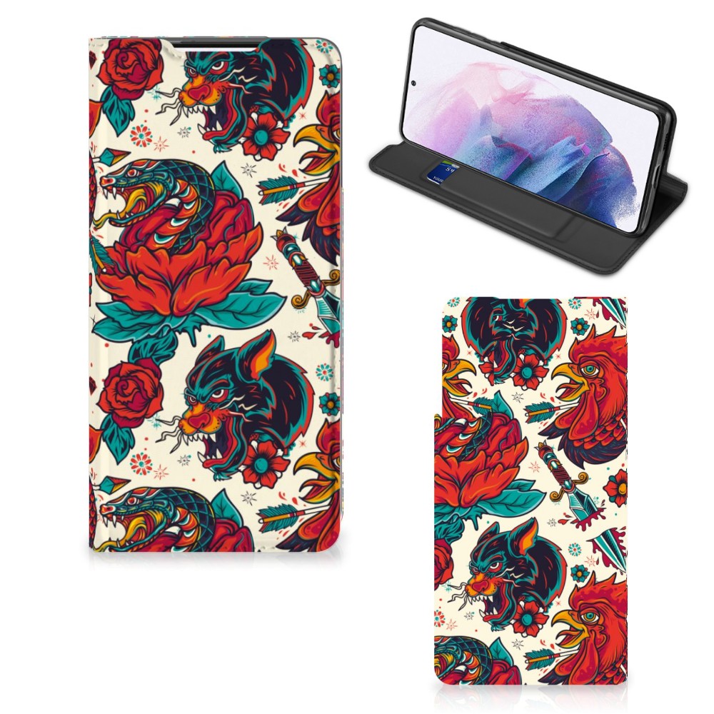 Stand Case voor Samsung Galaxy S21 Plus Old Skool - B2C Telecom