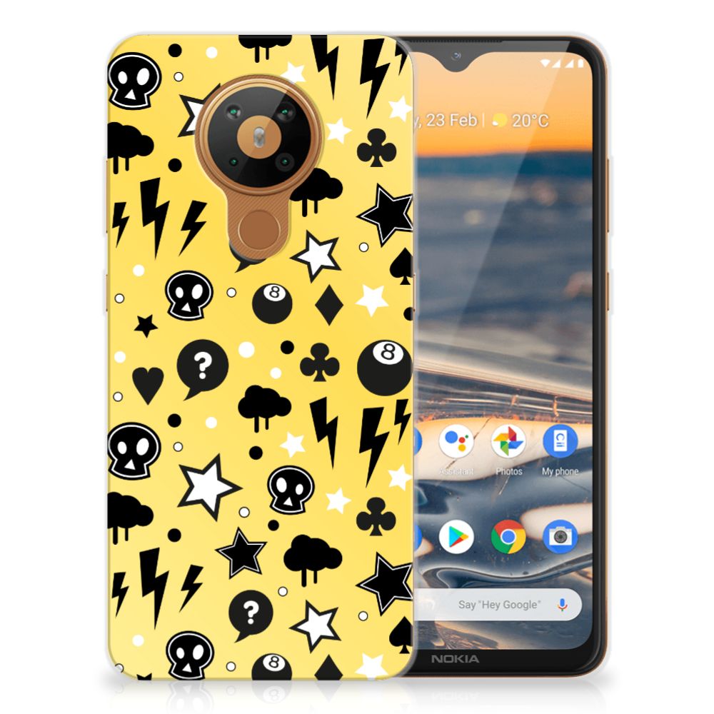 Silicone Back Case Nokia 5.3 Punk Geel