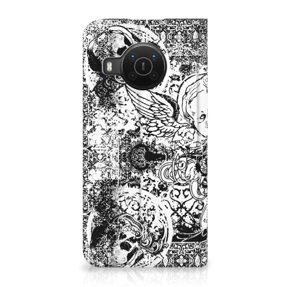 Mobiel BookCase Nokia X20 | X10 Skulls Angel - B2C Telecom