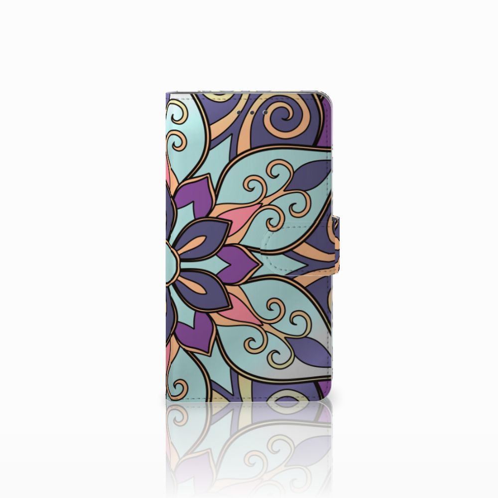 Samsung Galaxy J7 2016 Hoesje Purple Flower