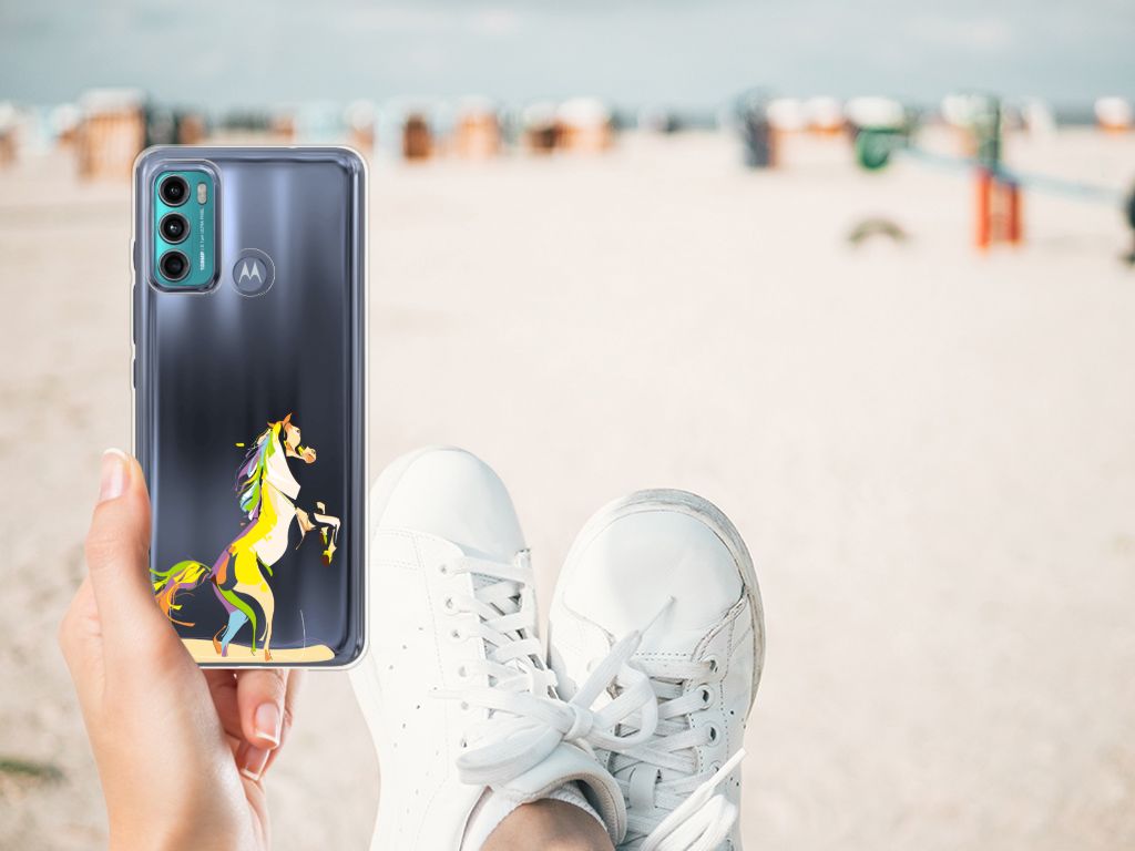 Motorola Moto G60 Telefoonhoesje met Naam Horse Color B2C Telecom