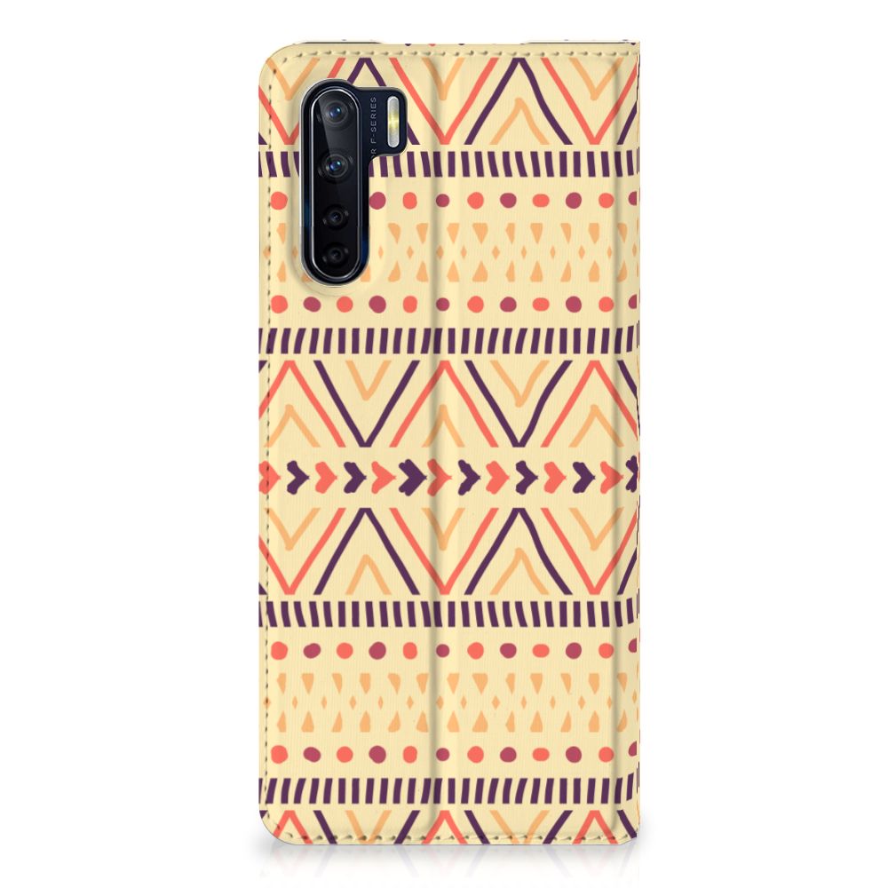 OPPO Reno3 | A91 Hoesje met Magneet Aztec Yellow - B2C Telecom