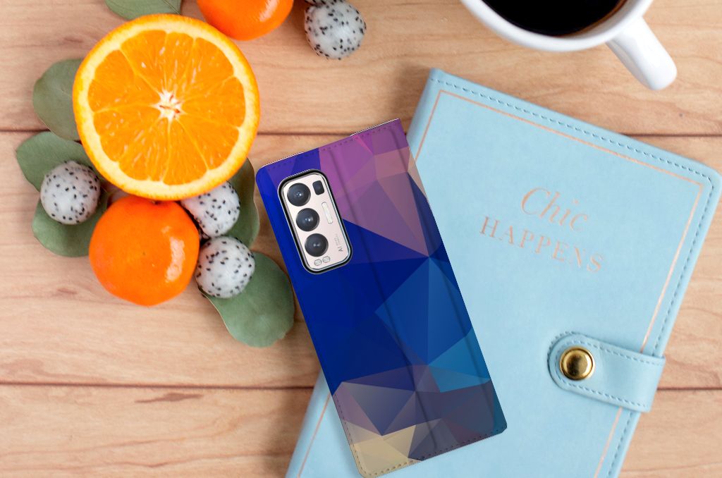 OPPO Find X3 Neo Stand Case Polygon Dark - B2C Telecom