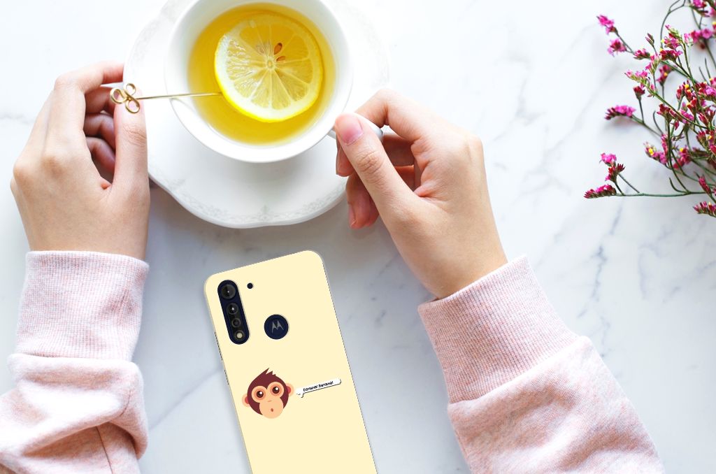 Motorola Moto G8 Power Lite Telefoonhoesje met Naam Monkey B2C Telecom