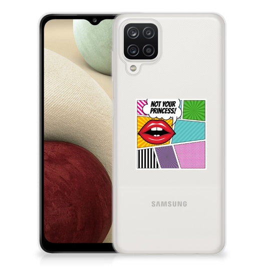 Samsung Galaxy A12 Silicone Back Cover Popart Princess