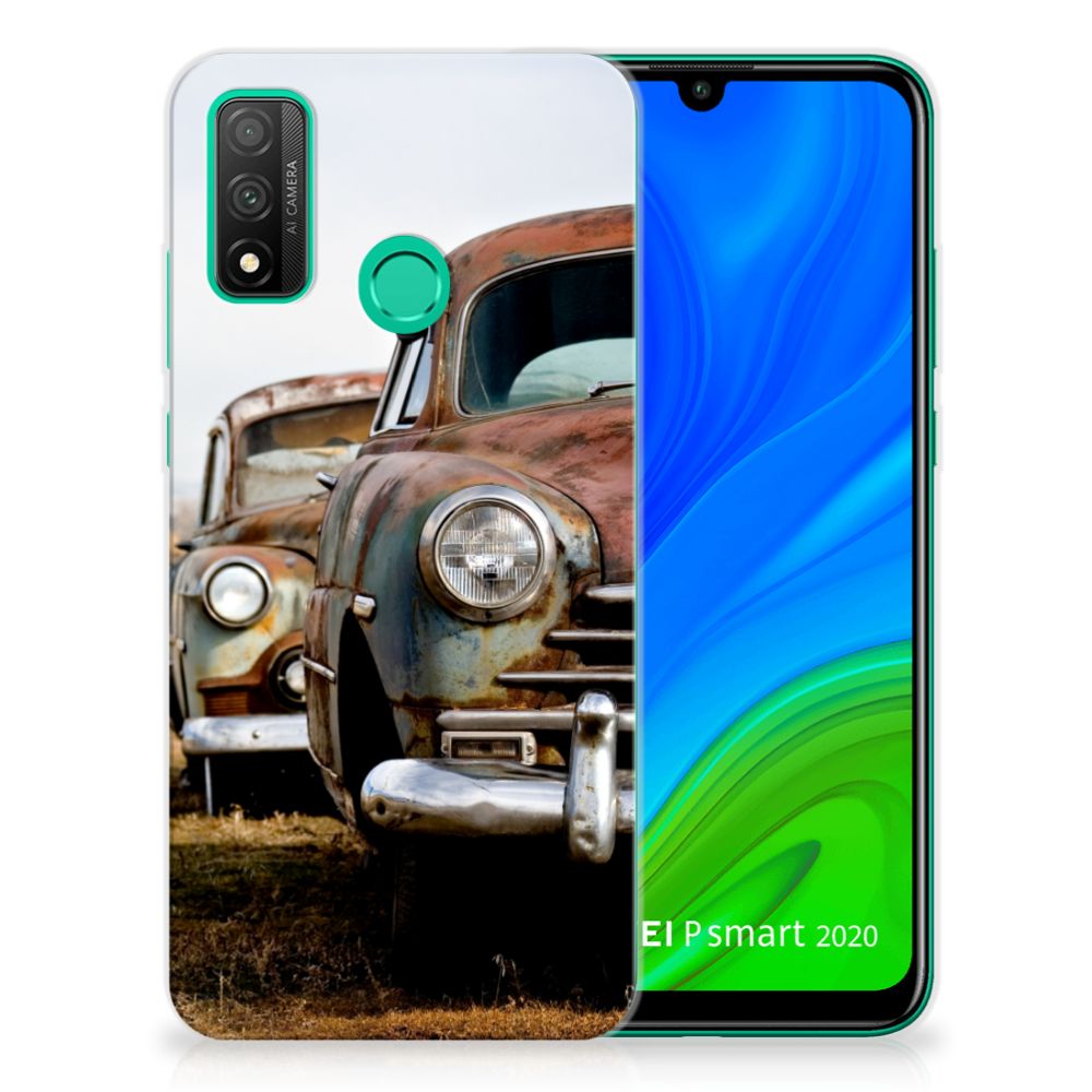 Huawei P Smart 2020 Siliconen Hoesje met foto Vintage Auto B2C Telecom