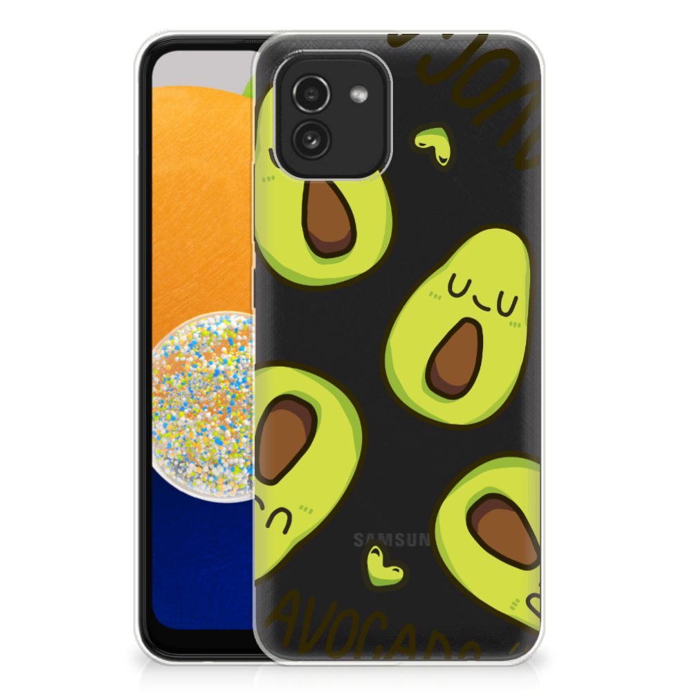 Samsung Galaxy A03 Telefoonhoesje met Naam Avocado Singing