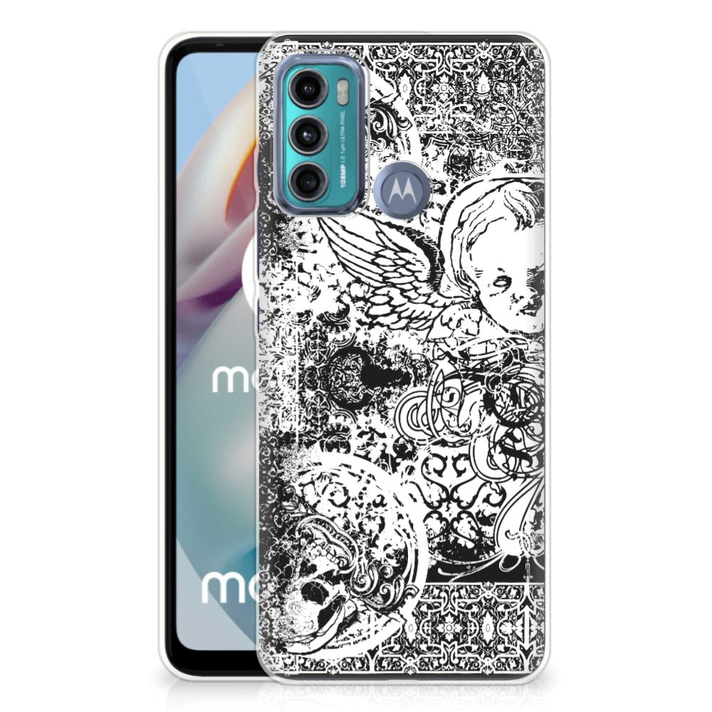 Silicone Back Case Motorola Moto G60 Skulls Angel B2C Telecom