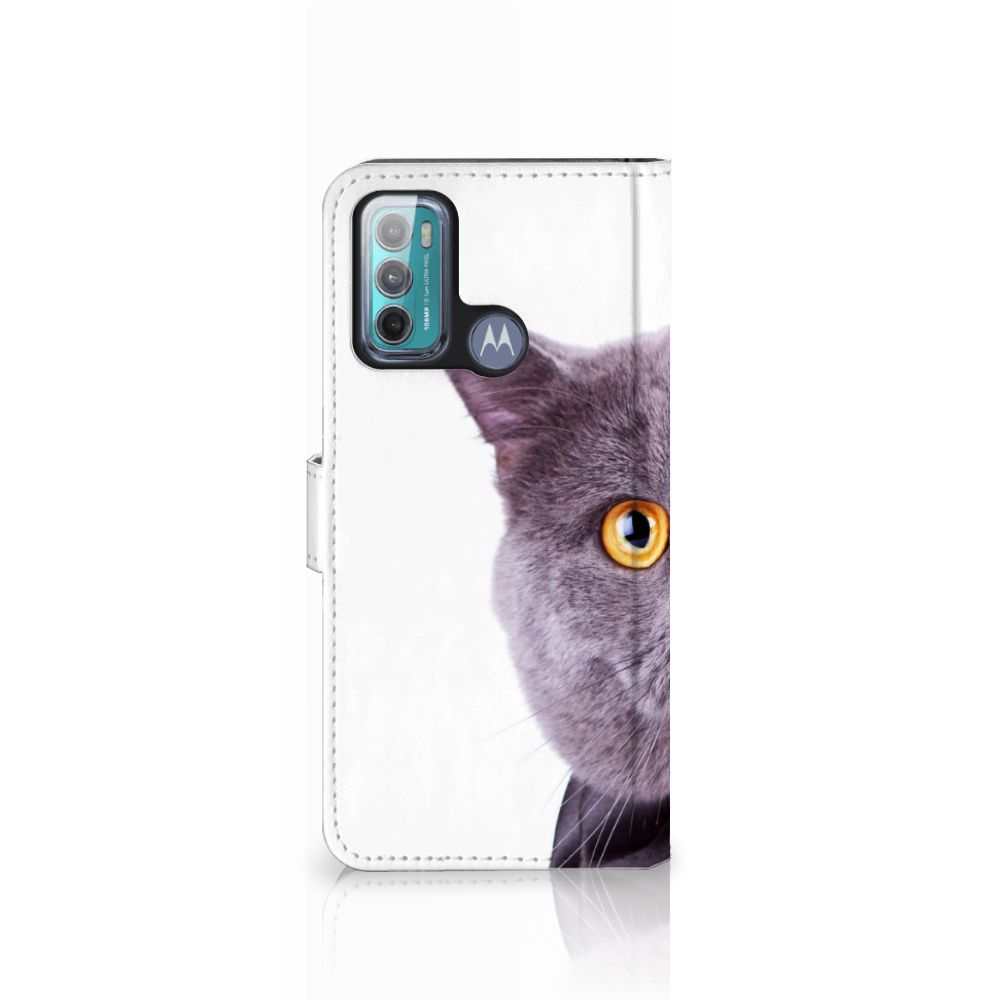 Motorola Moto G60 Telefoonhoesje met Pasjes Kat
