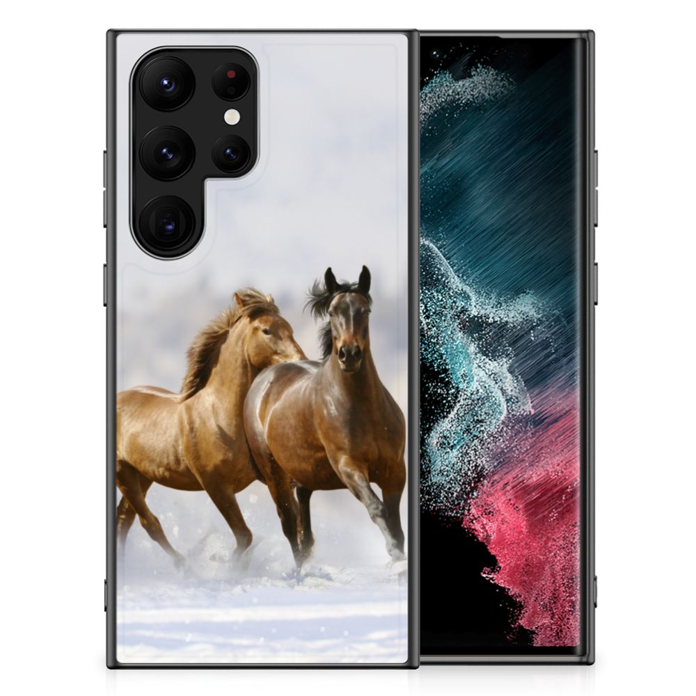 Samsung Galaxy S23 Ultra Dierenprint Telefoonhoesje Paarden