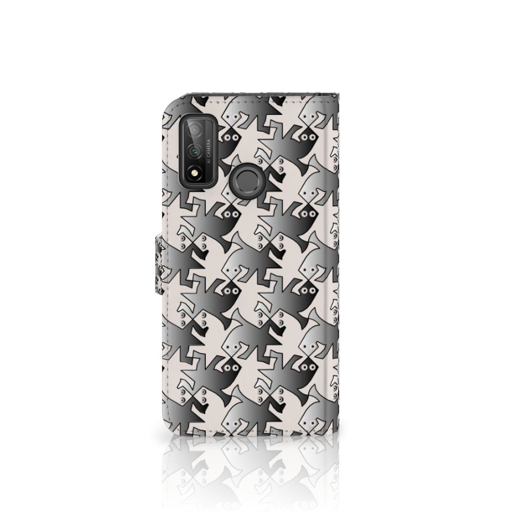 Huawei P Smart 2020 Telefoonhoesje met Pasjes Salamander Grey