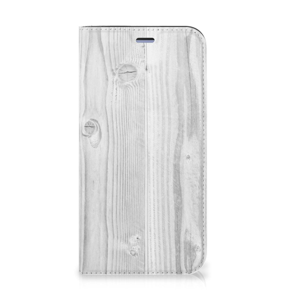 iPhone 12 Mini Book Wallet Case White Wood - B2C Telecom