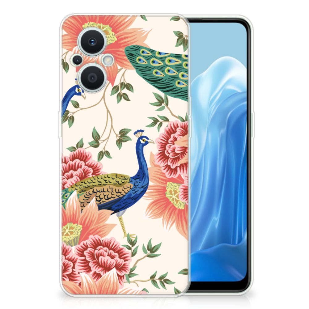 TPU Hoesje voor OPPO Reno8 Lite Pink Peacock B2C Telecom