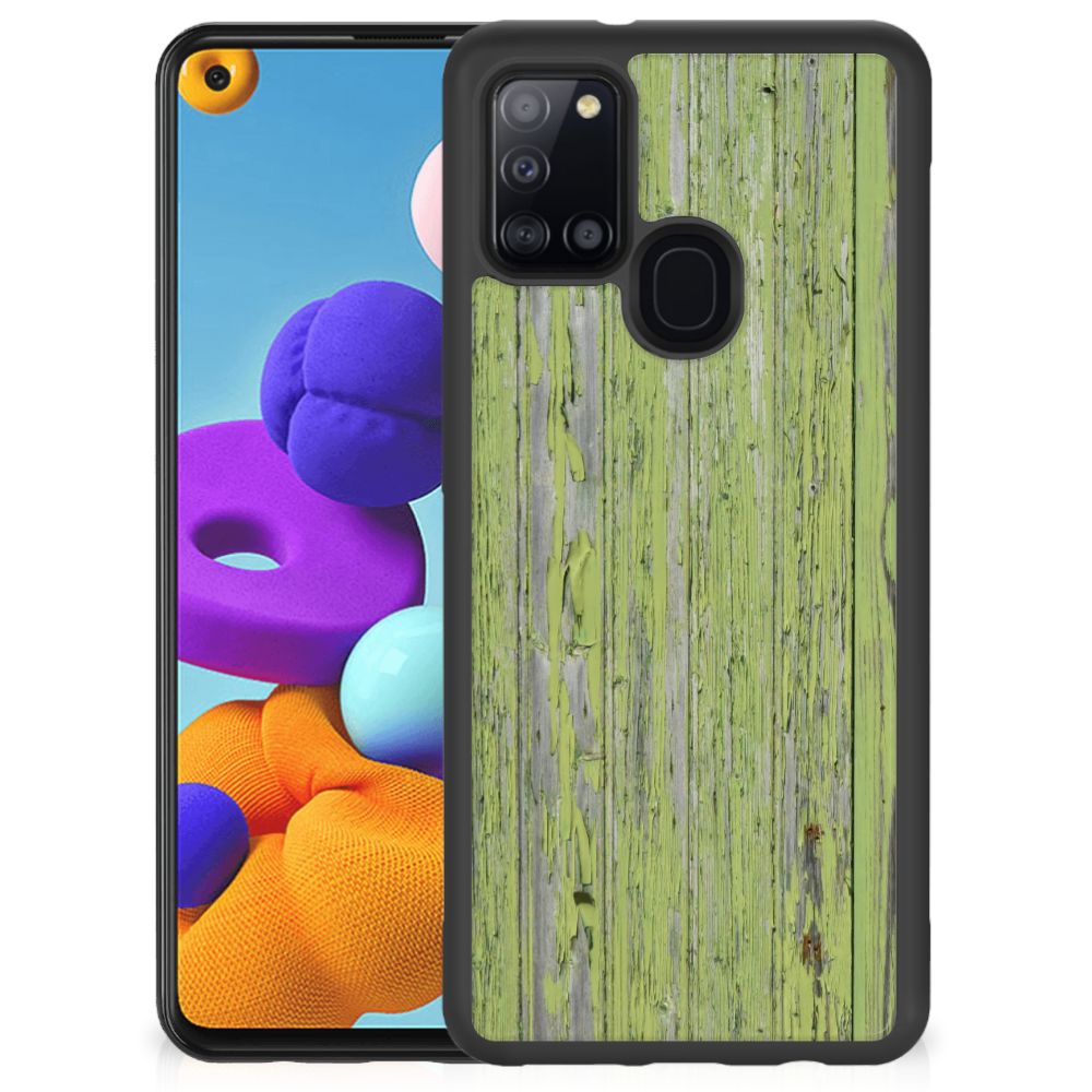 Samsung Galaxy A21s Grip Case Green Wood