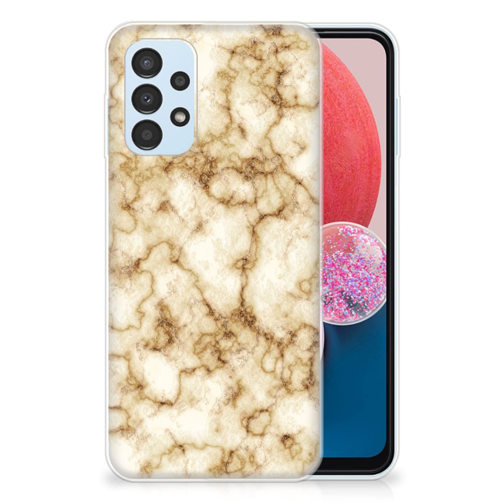 Samsung Galaxy A13 4G TPU Siliconen Hoesje Marmer Goud B2C Telecom