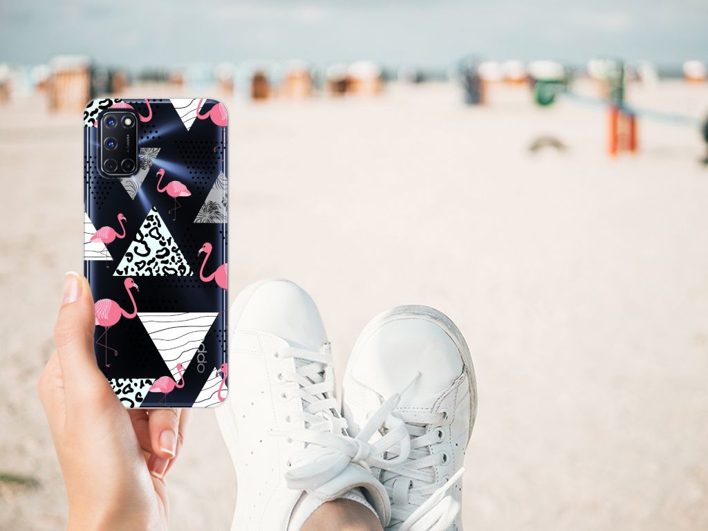OPPO A52 | A72 TPU Hoesje Flamingo Triangle B2C Telecom