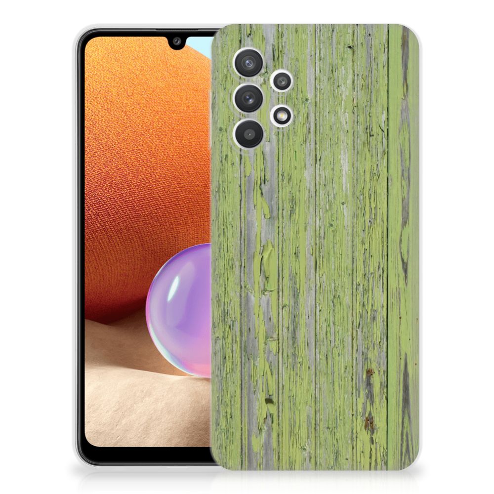 Samsung Galaxy A32 4G | A32 5G Enterprise Editie Bumper Hoesje Green Wood