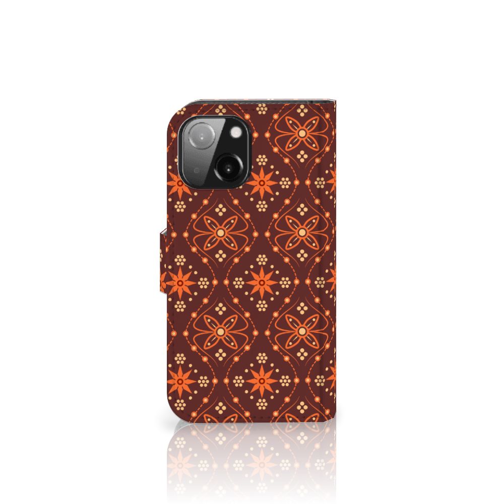 iPhone 13 Mini Telefoon Hoesje Batik Brown