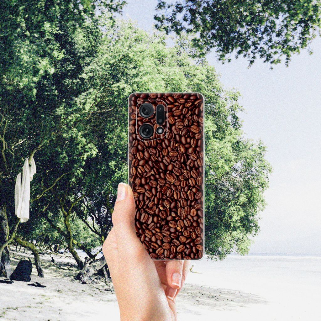 OPPO Find X5 Siliconen Case Koffiebonen B2C Telecom